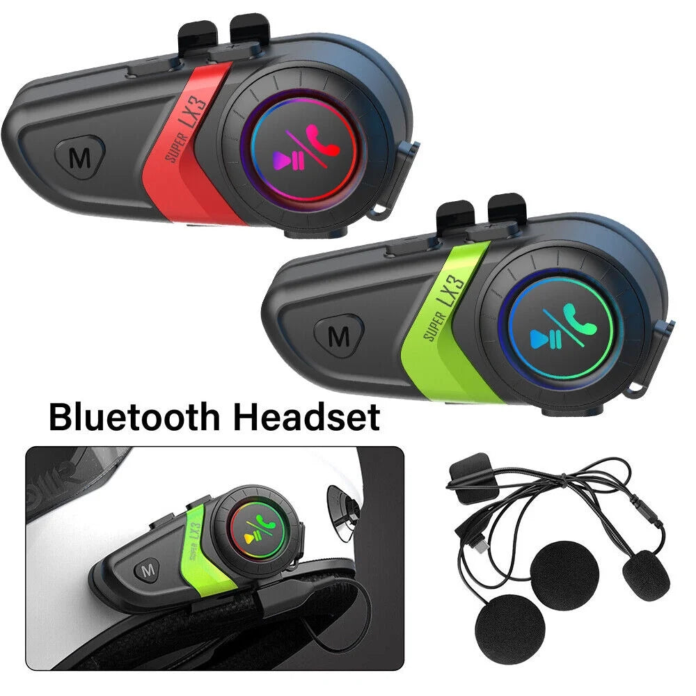 Wireless Bluetooth 5.0 Motorcycle Helmet Headset Speaker and Headphone J31467