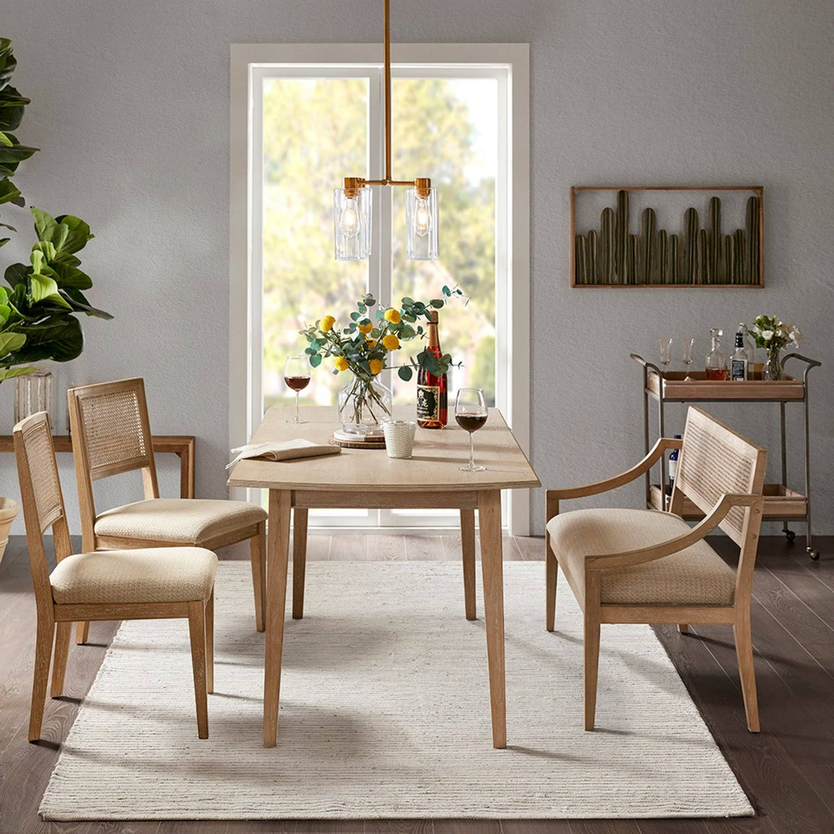 Light Brown Dining Side Chair (Set of 2) H2485