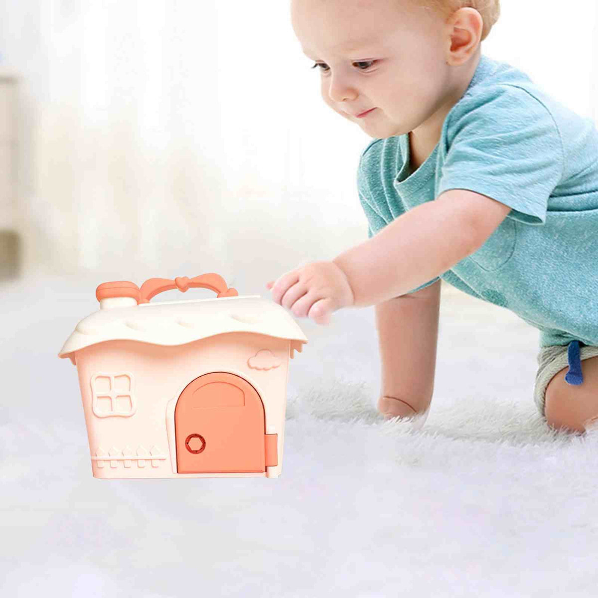 Pink Kids Dollhouse Storage Box N857