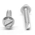 #10-32 x 3/8 Thread Cutting Screw Slotted Hex Washer Head Zinc Plated A5402