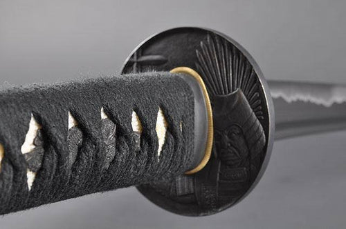 1045 Carbon Steel Japanese Samurai Wakizashi Sword with Wooden Scabbard R501