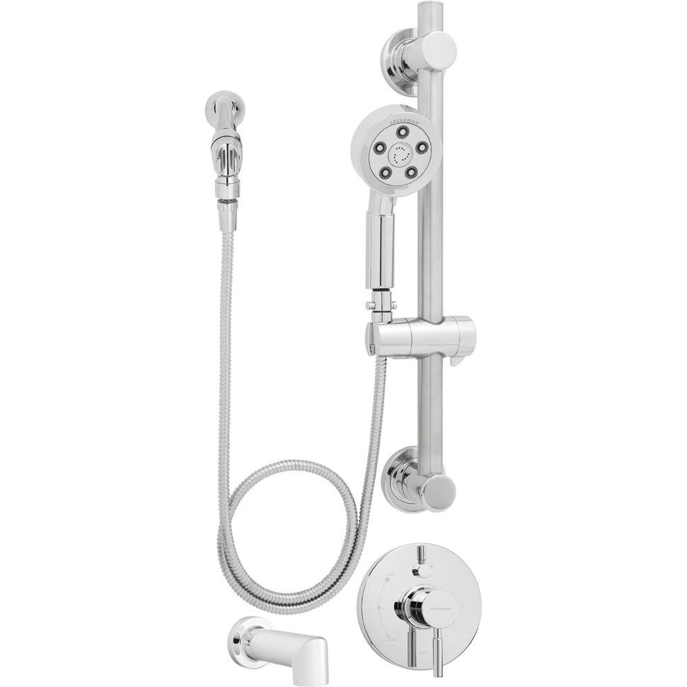 Neo Brushed Nickel Shower and Tub Combination X433