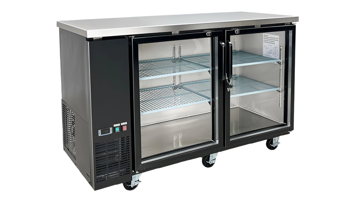 Black Glass Door Back Bar Cooler 15.8 Cu. ft. H55848