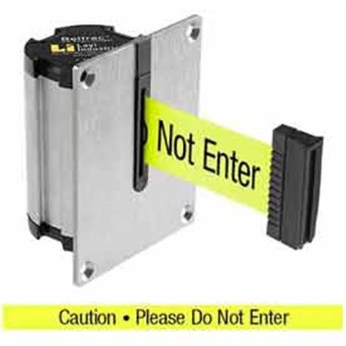 Concealed Wall Mount, 7 ft. Belt - Fluorescent Yellow with CAUTION Message Z917054