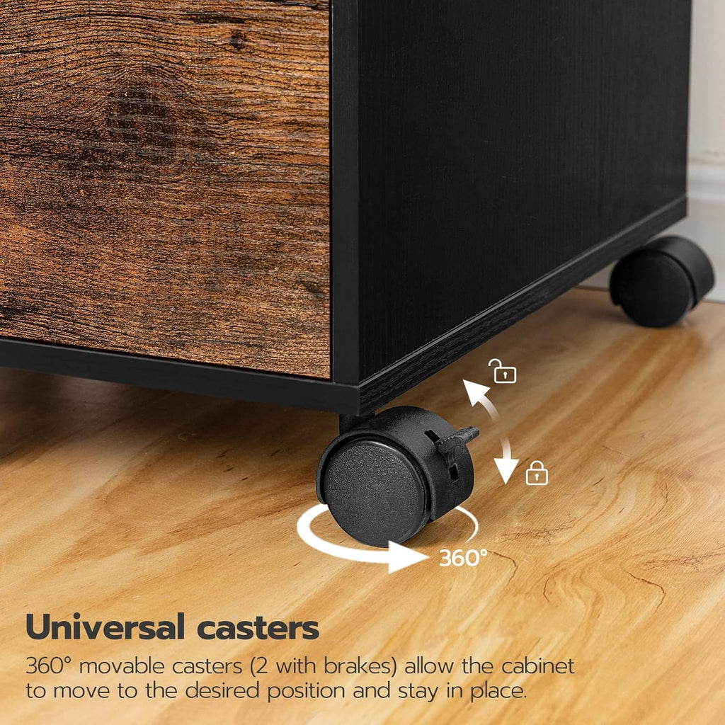 Mobile Pedestal with Drawer and Enclosure Z80601