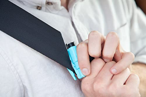 Emergency Keychain Car Escape Tool, 2-in-1 Seatbelt Cutter and Window Breaker, Black, Blue, Safety Yellow H656465