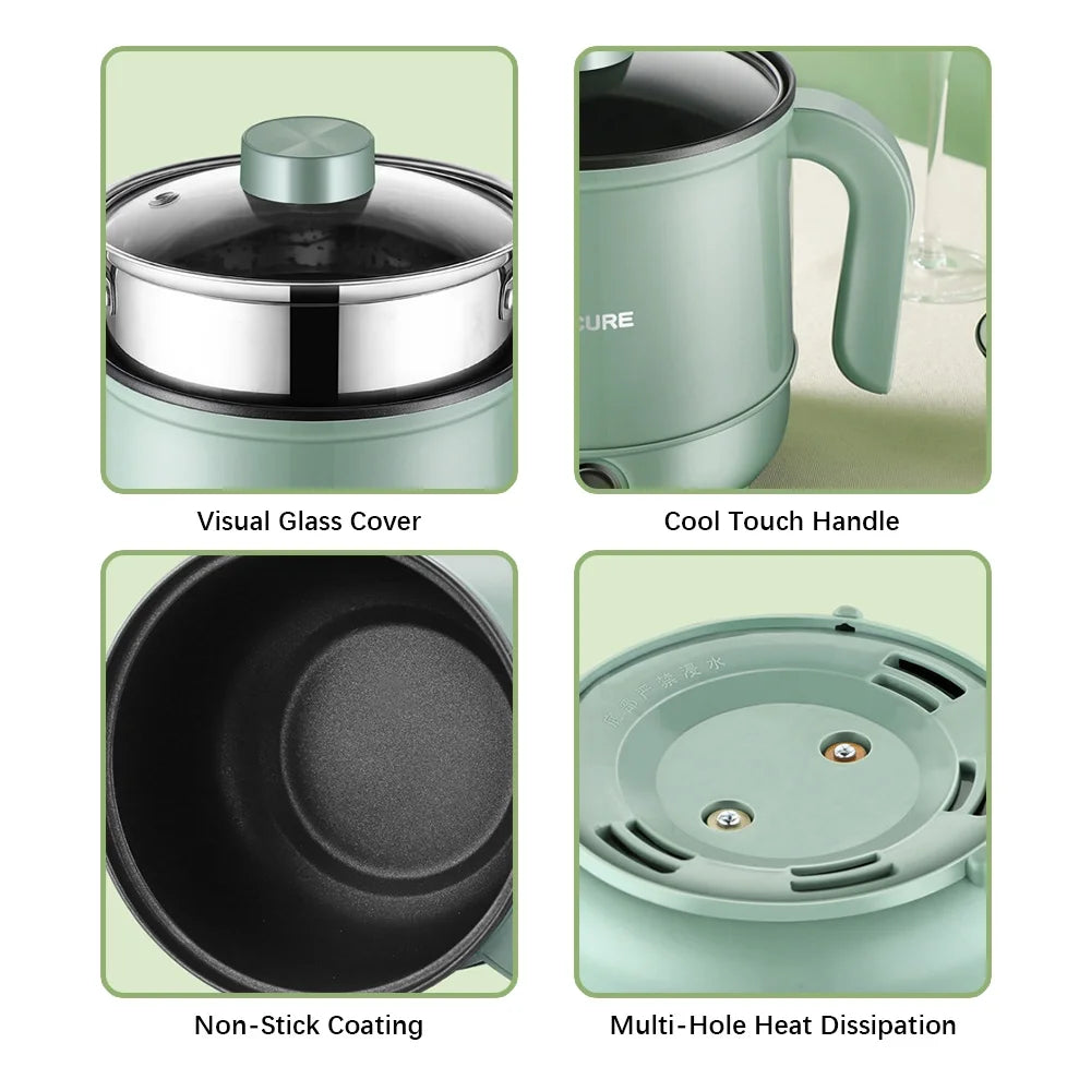 1.7L Electric Cooker with Steamer and Dual Control E729260