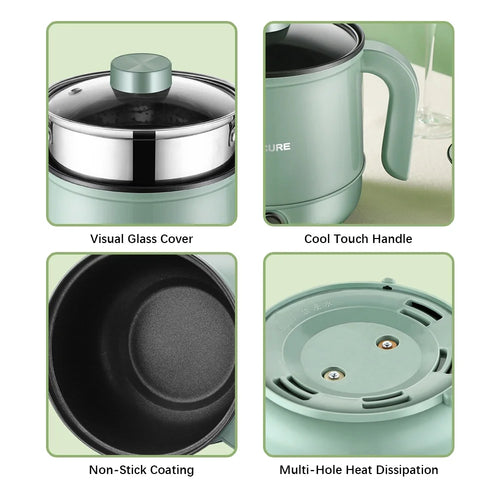 1.7L Electric Cooker with Steamer and Dual Control E729260
