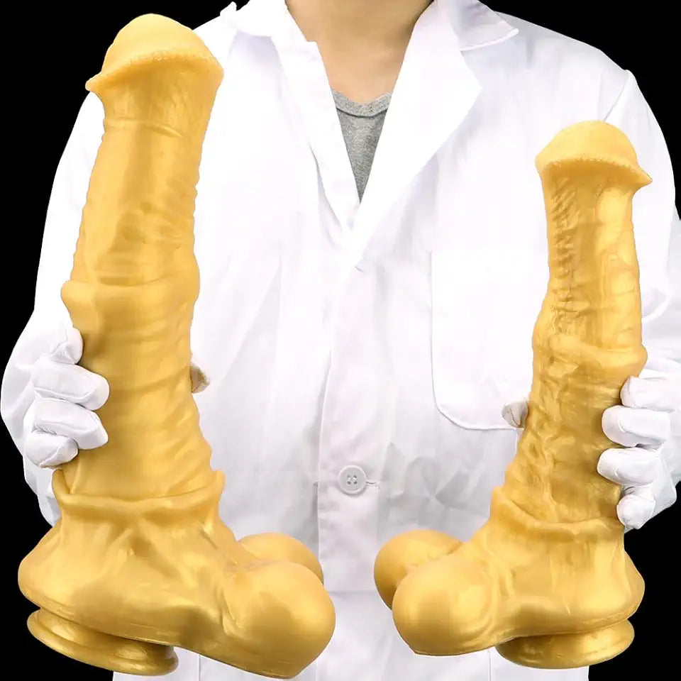 XXXL Golden Realistic Silicone Dildo G398