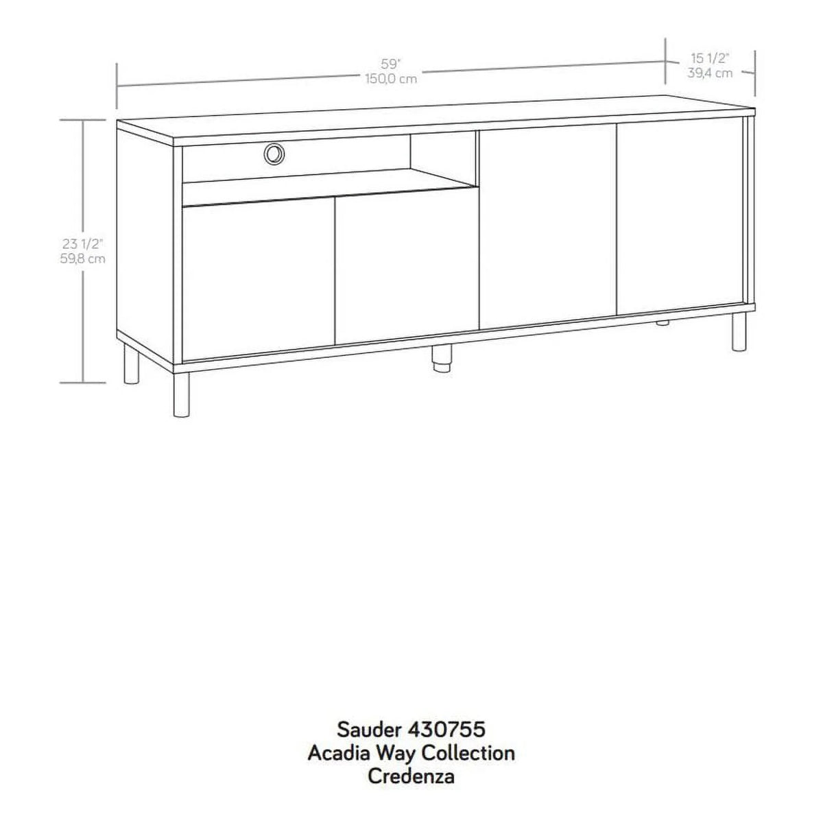 Modern TV Stand with Doors, for TVs up to 70", Raven Oak Finish L851
