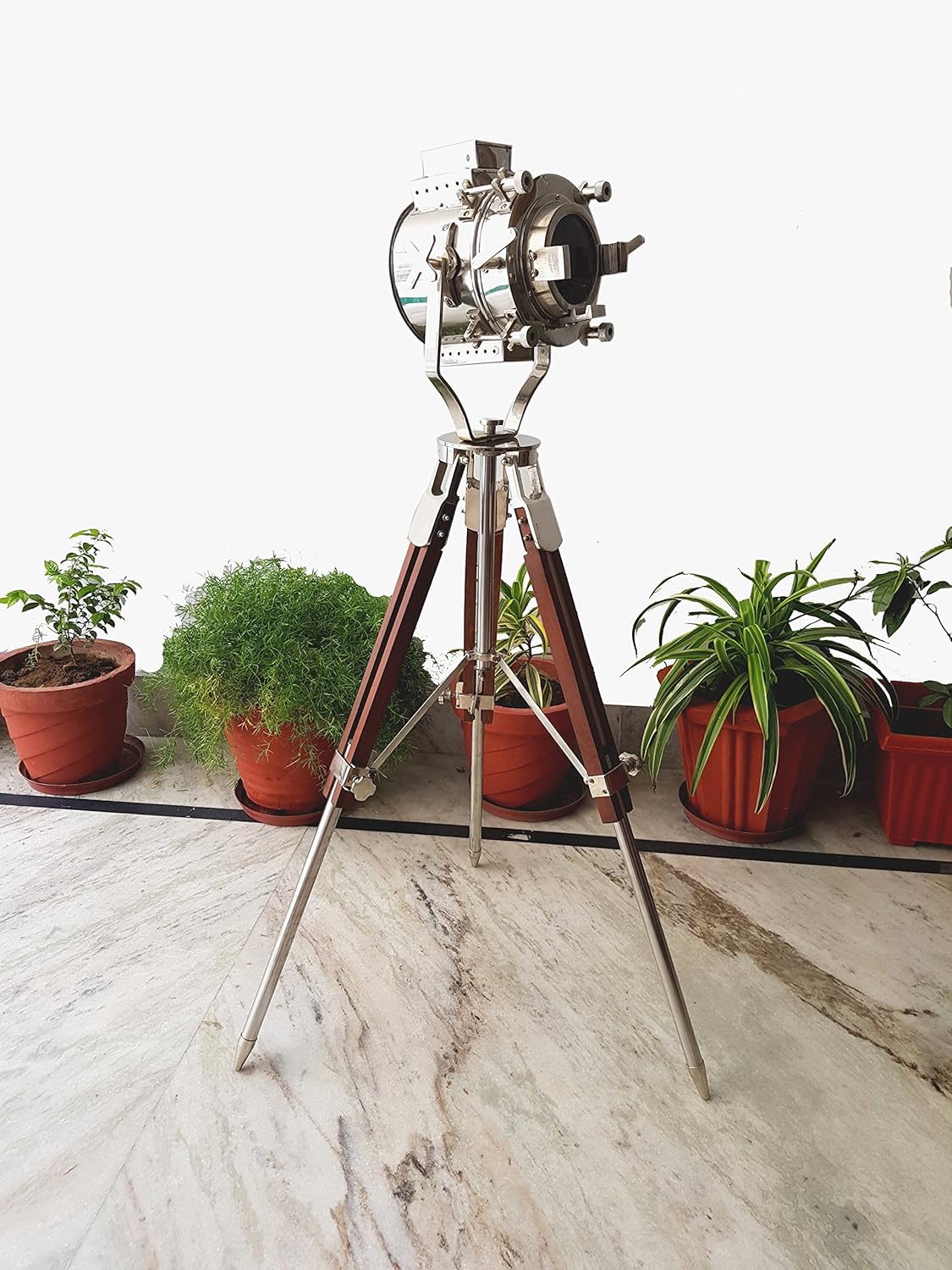 Chrome Tripod Floor Lamp Y71116
