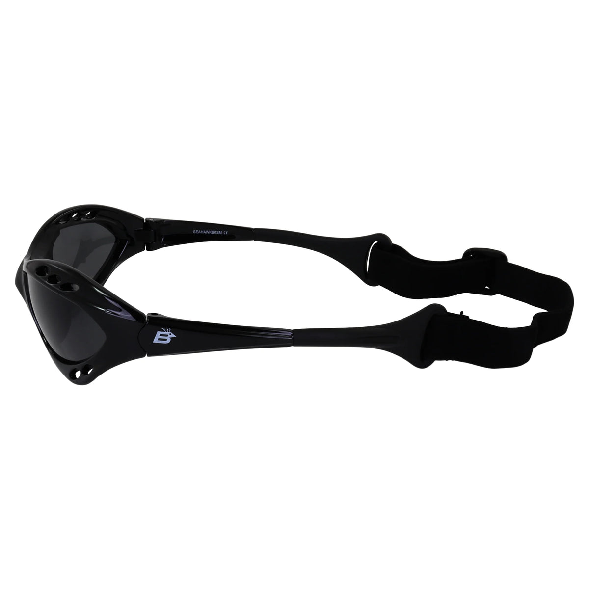 3 Pairs Padded Polarized Sunglasses with Strap, Silver & Black Frames with Smoke Lens & Black Frame with Purple Mirror Lens X88745