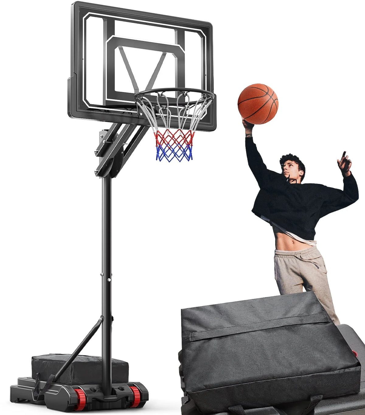Portable Basketball Hoop & Goal System 5.5 - 9.5 ft. Adjustable J47958