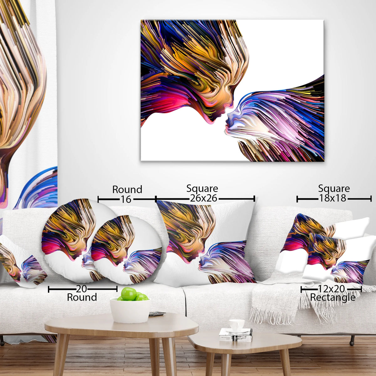Antelope Canyon Inside View Landscape Photography Throw Pillow N3607