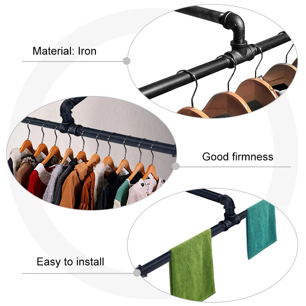 Wall Mounted Iron Clothing Rack N34103