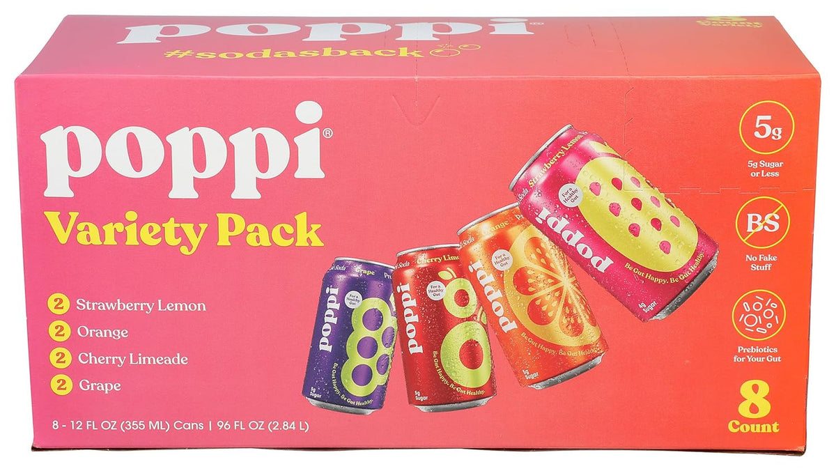 Poppi Probiotic Soda 8pk, 12 FZ N5225