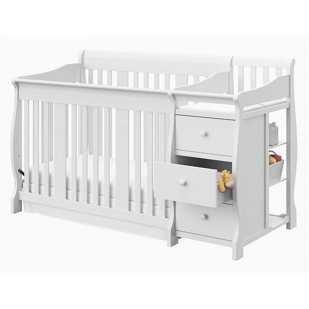 4-in-1 Convertible Crib and Changing Table Set in White O976