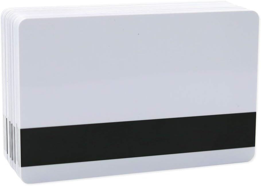 100 Pack White PVC Cards with Magnetic Stripe N45934