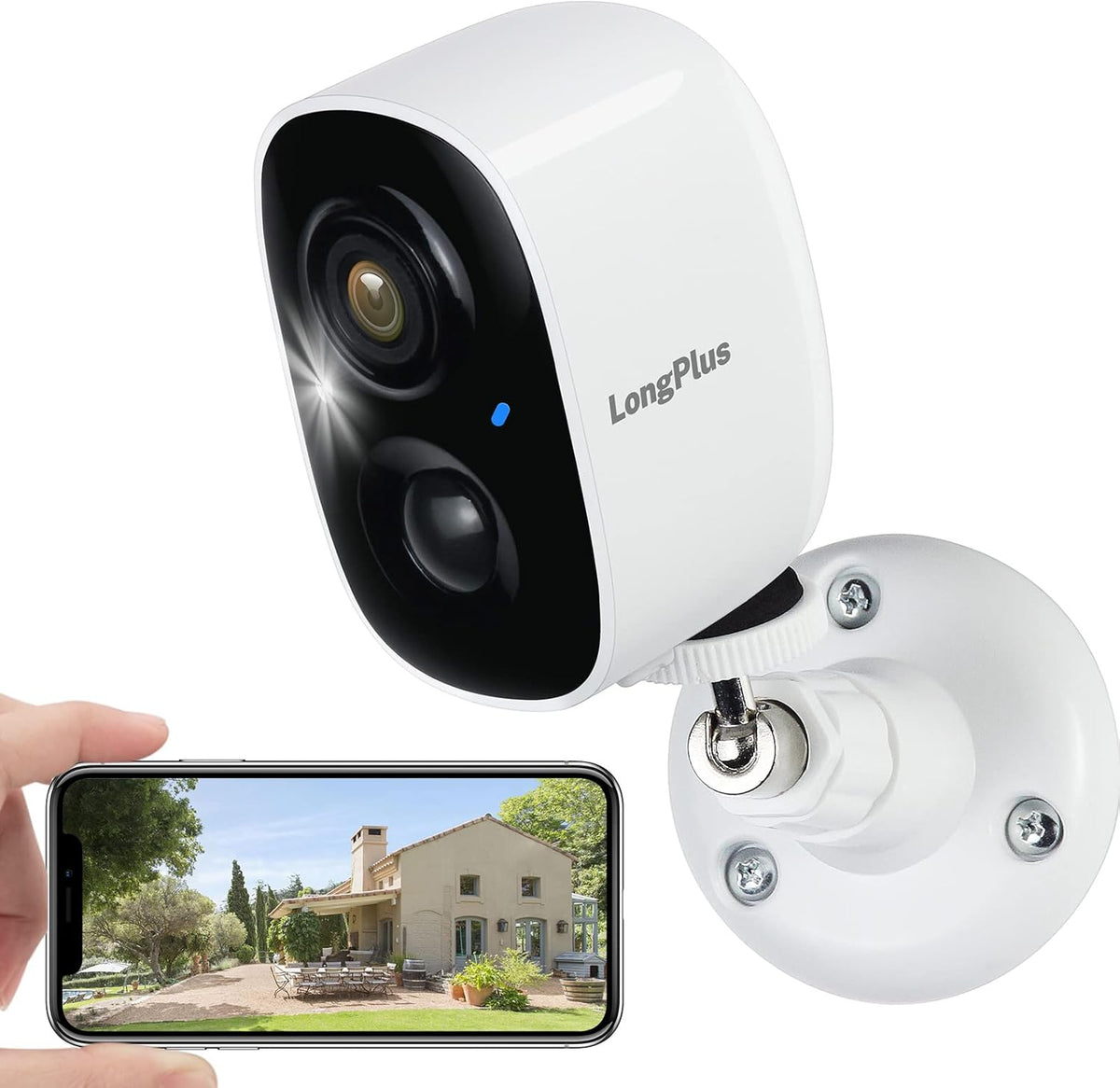 White Wireless Outdoor Security Camera with Night Vision U11518