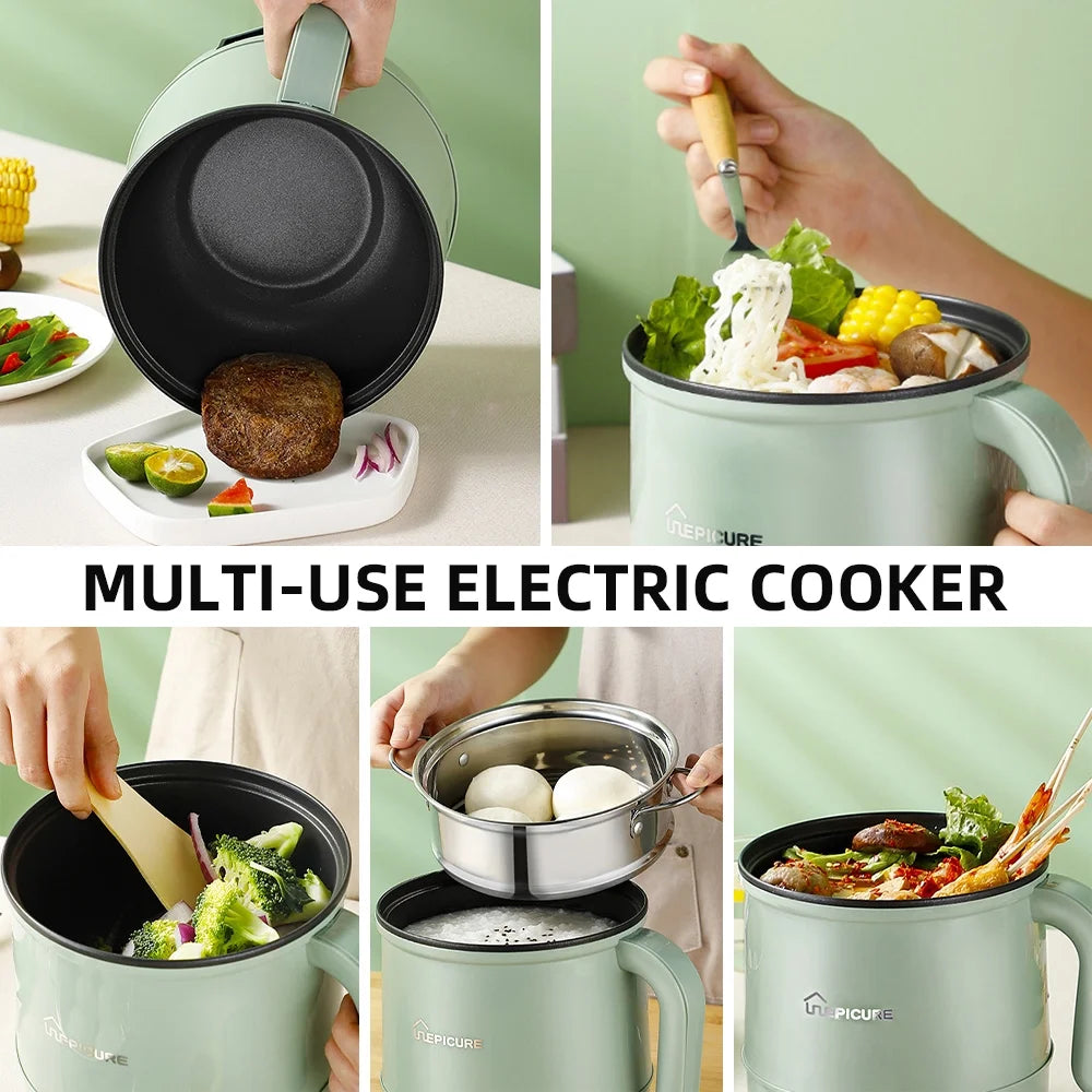 1.7L Electric Cooker with Steamer and Dual Control E729260