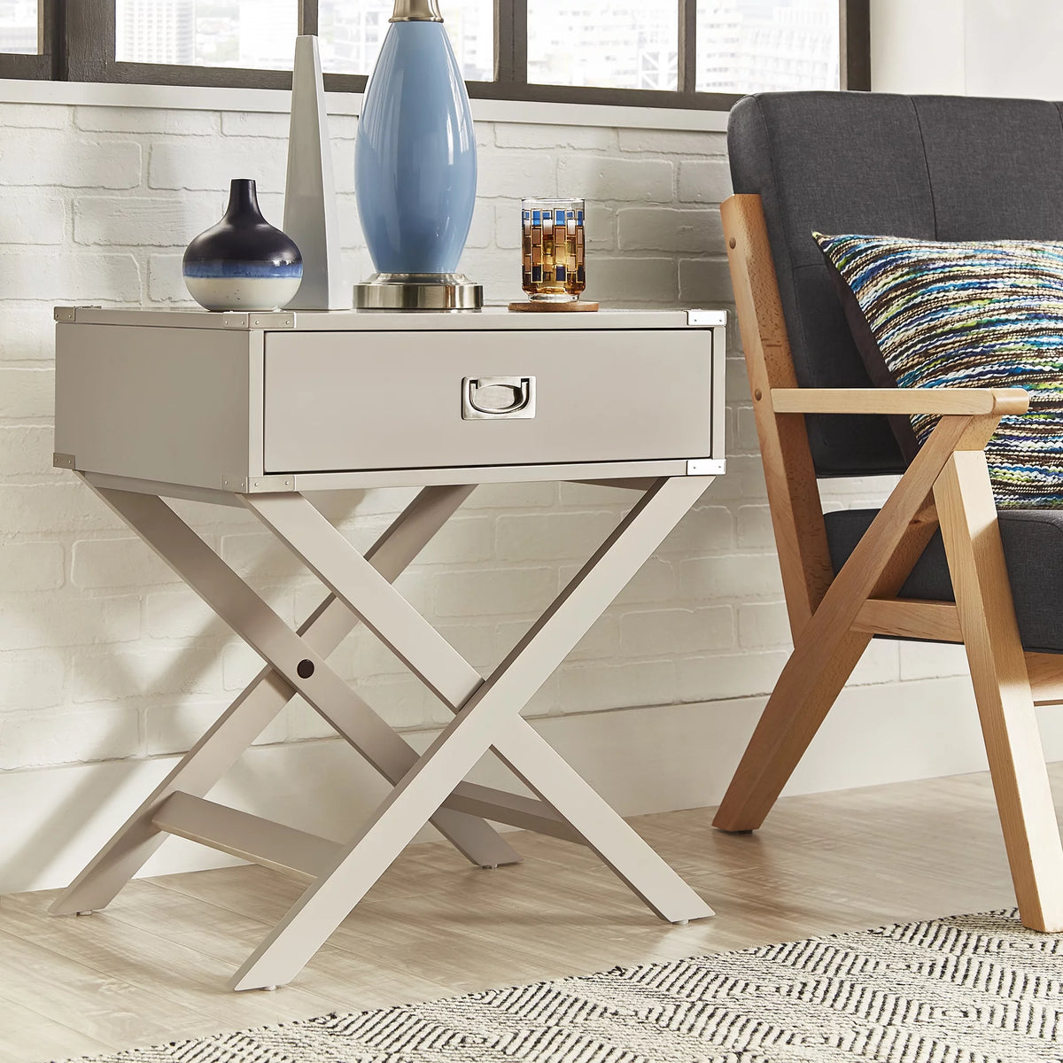 1 Drawer Nightstand Side Table Q504
