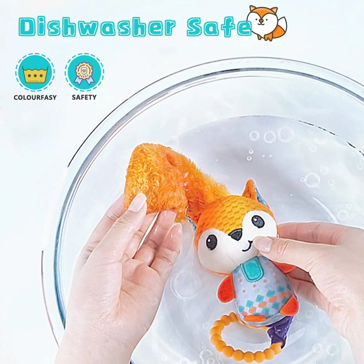 Multicolor Baby Rattles & Plush Rings Teether Toy P7550