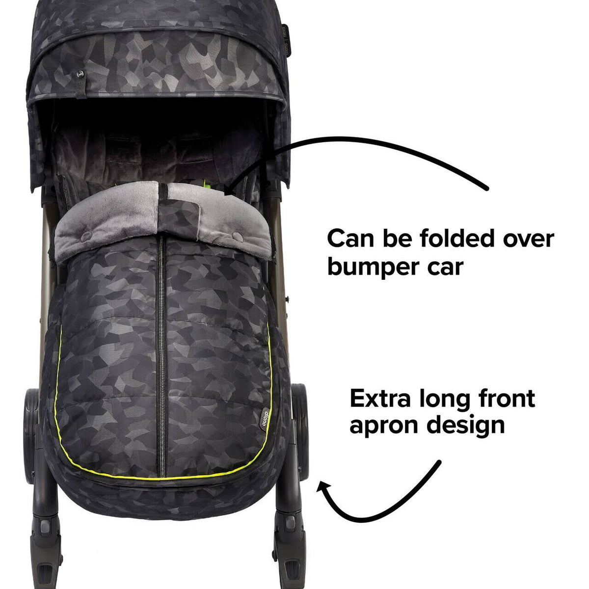 Black Camo Stroller Footmuff W7490