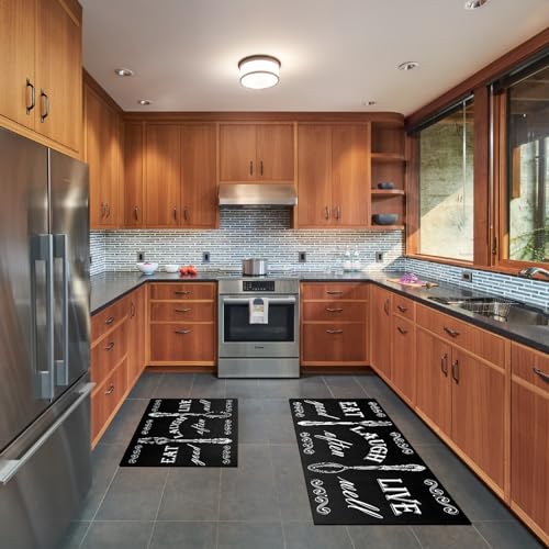 Boho Kitchen Mat Set of 2 Non Slip Thick Kitchen Rugs G813198