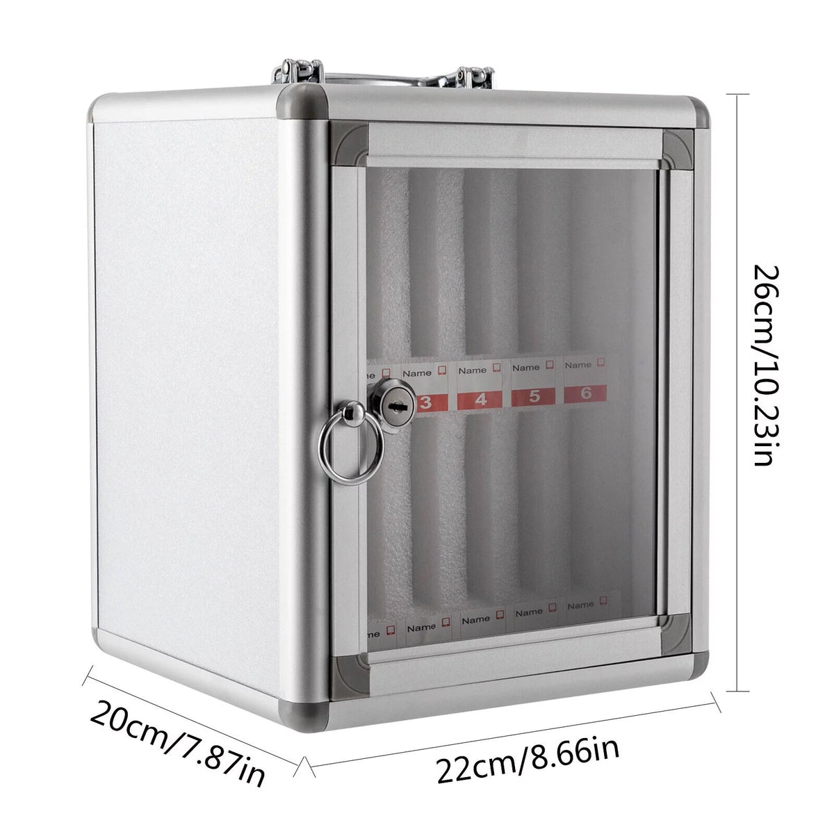 12 Slot Aluminum Alloy Cell Phones Storage Cabinet with Lock R660250