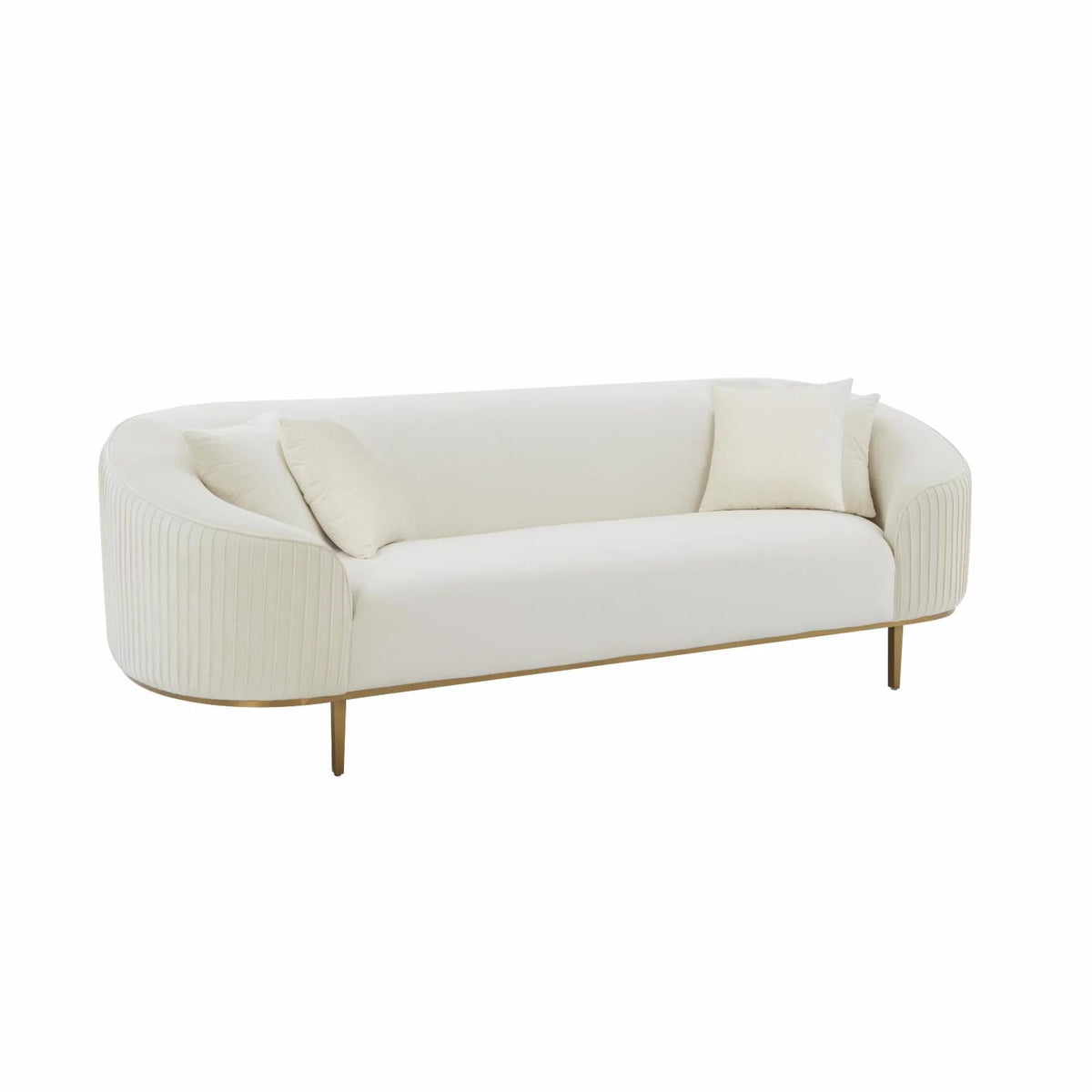 Pleated Velvet Sofa W956749