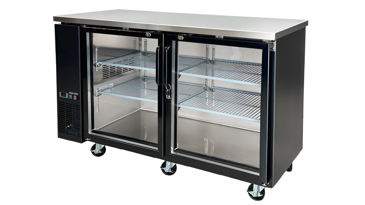 Black Glass Door Back Bar Cooler 15.8 Cu. ft. H55848