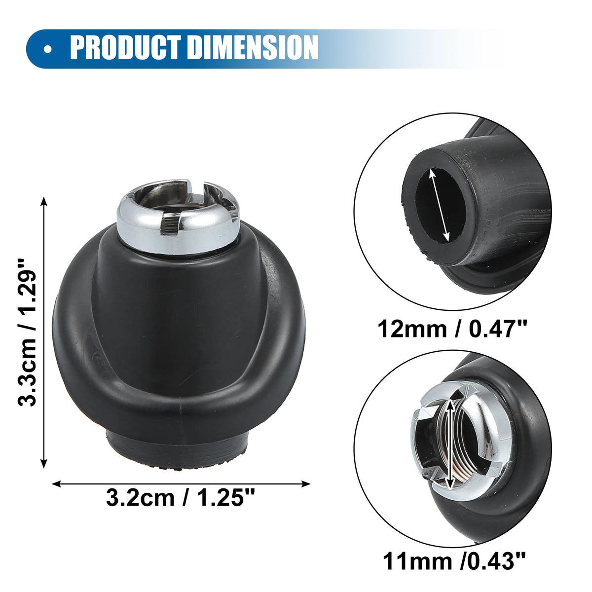Rubber Antenna Nut Top Cap for Toyota Tacoma Antenna Mount Base Adapter M62385