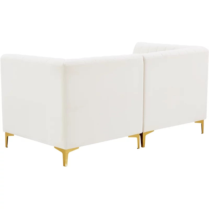 Cream Velvet Modular Sofa I916724