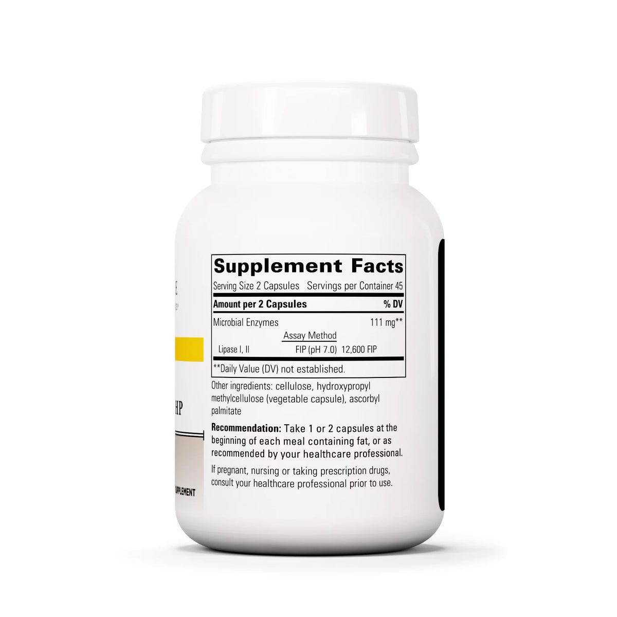 Lipase Enzyme Supplement 90 Vegan Capsules O477380