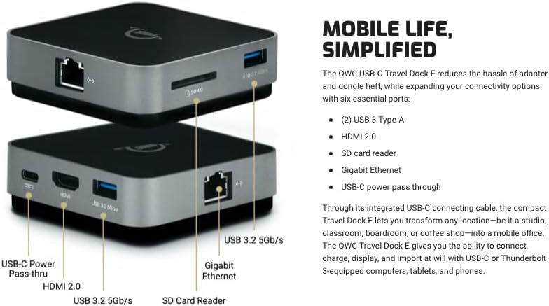 USB-C Travel Dock 5 Port with HDMI SD Card Space Grey A65299