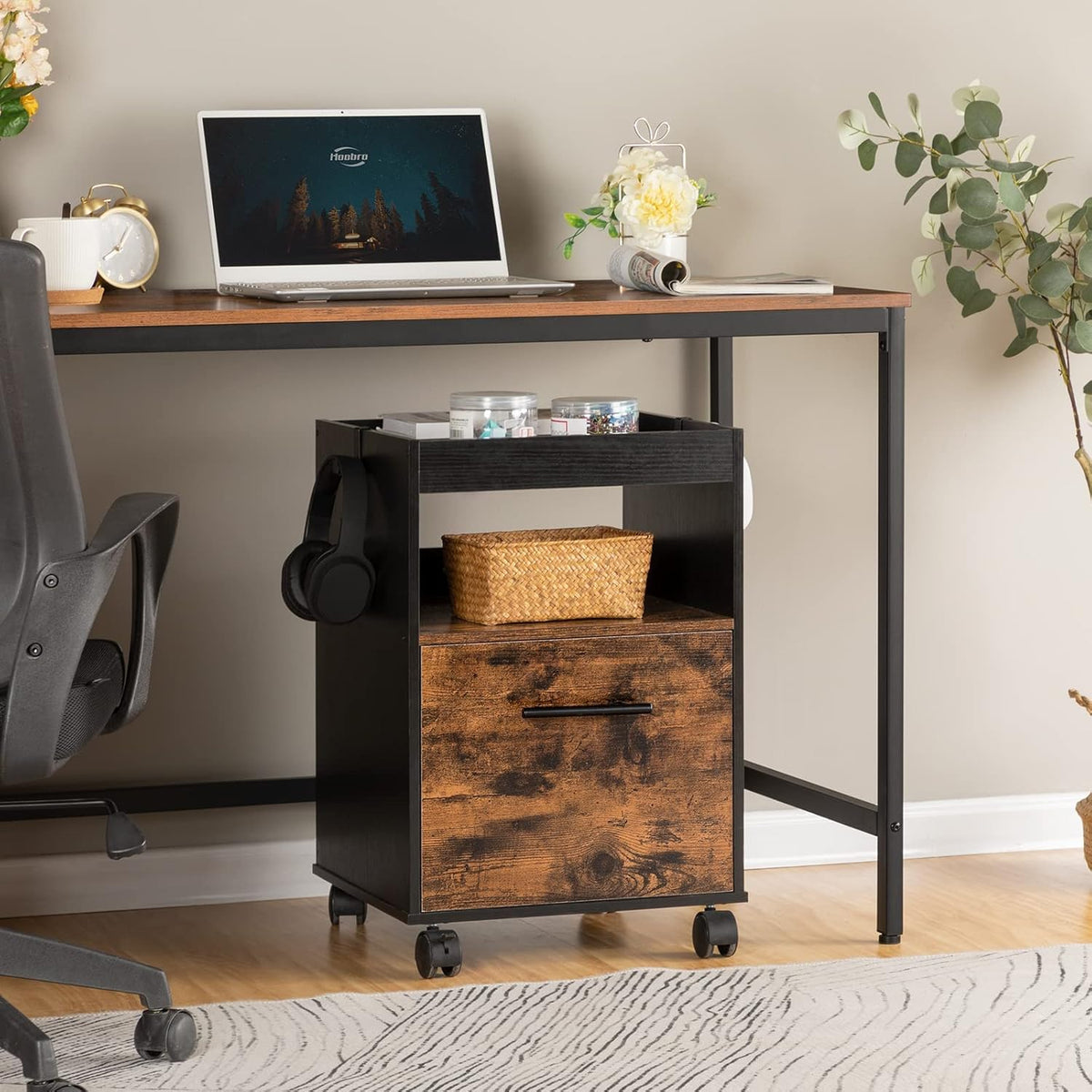 Mobile Pedestal with Drawer and Enclosure Z80601