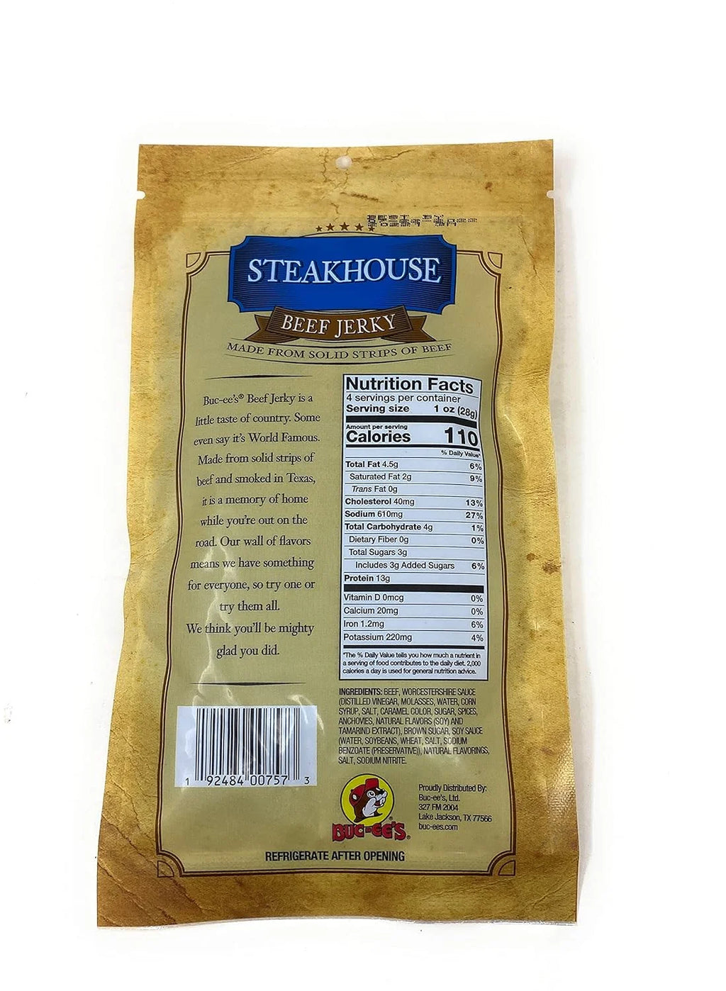 Jerky 4Oz 1 Bag O9818