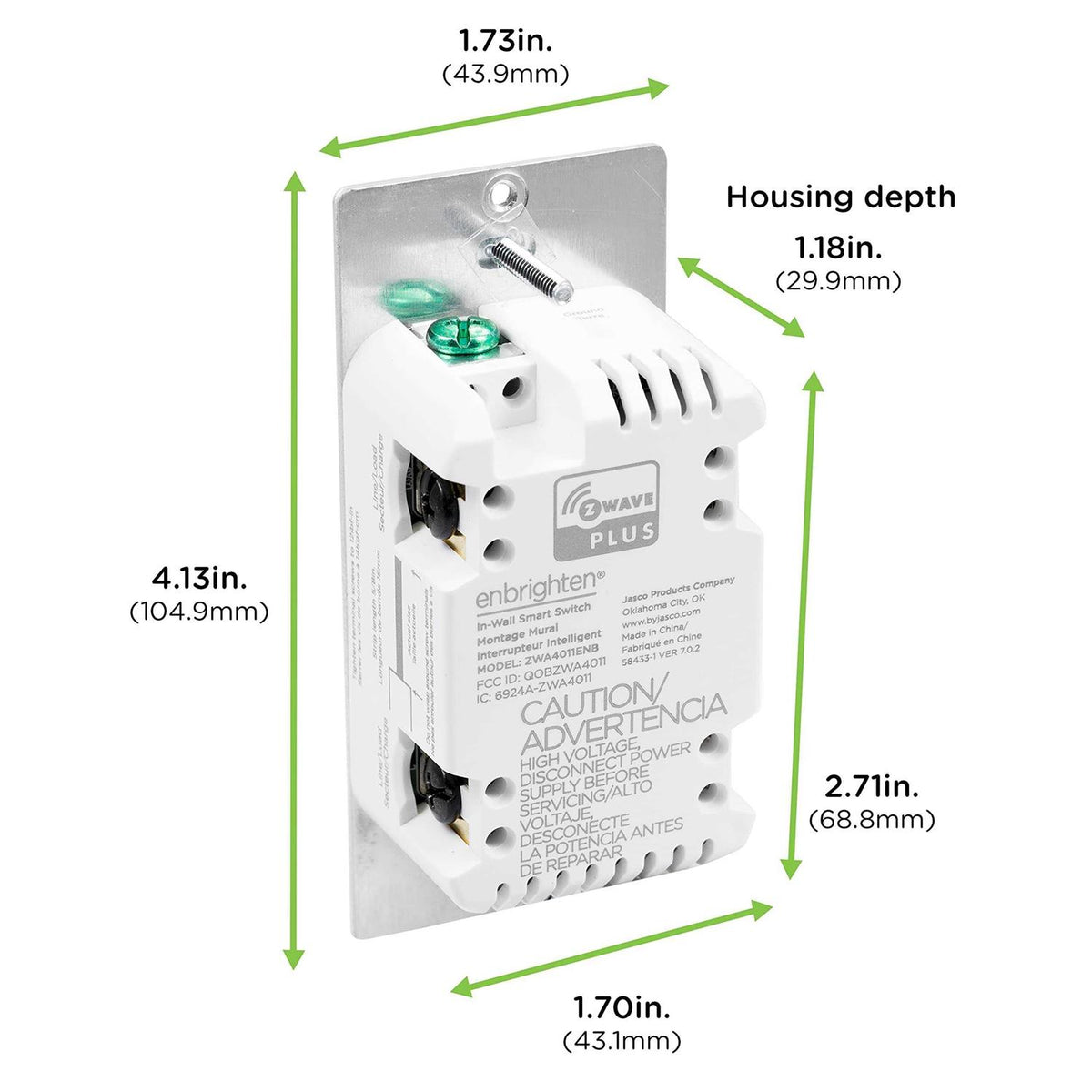 White/almond In-Wall Smart Paddle Switch R26318