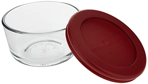 Red 6-Piece Glass Food Storage Containers with Lids E29648