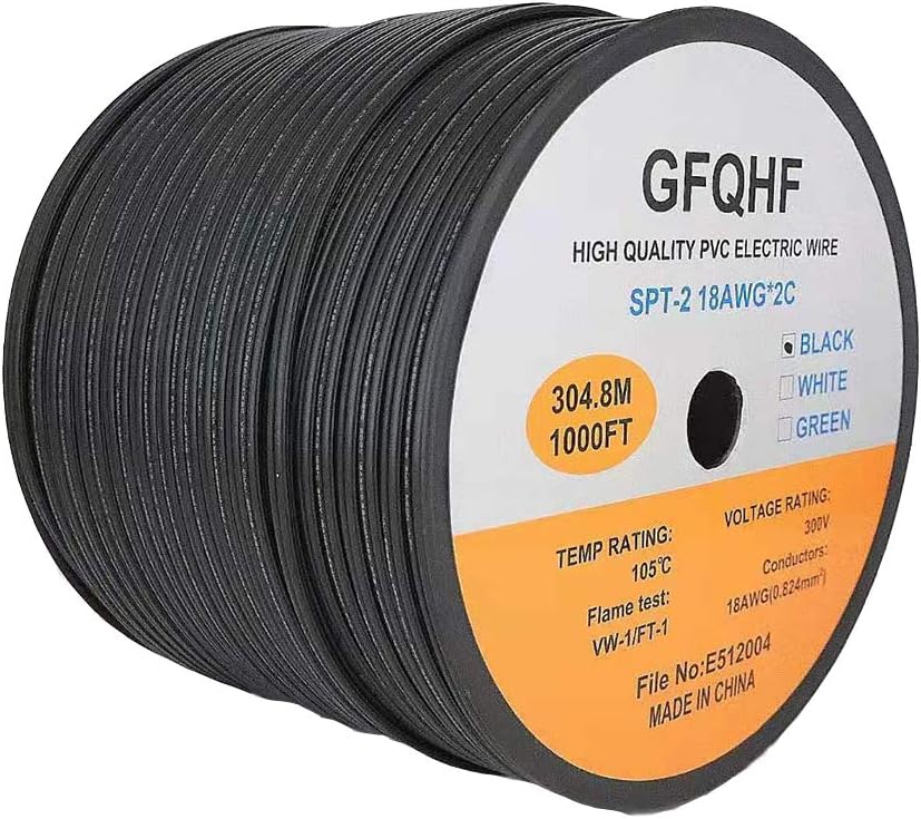 1000FT 18/2 SPT-2 Green Zip Cord Wire E610631