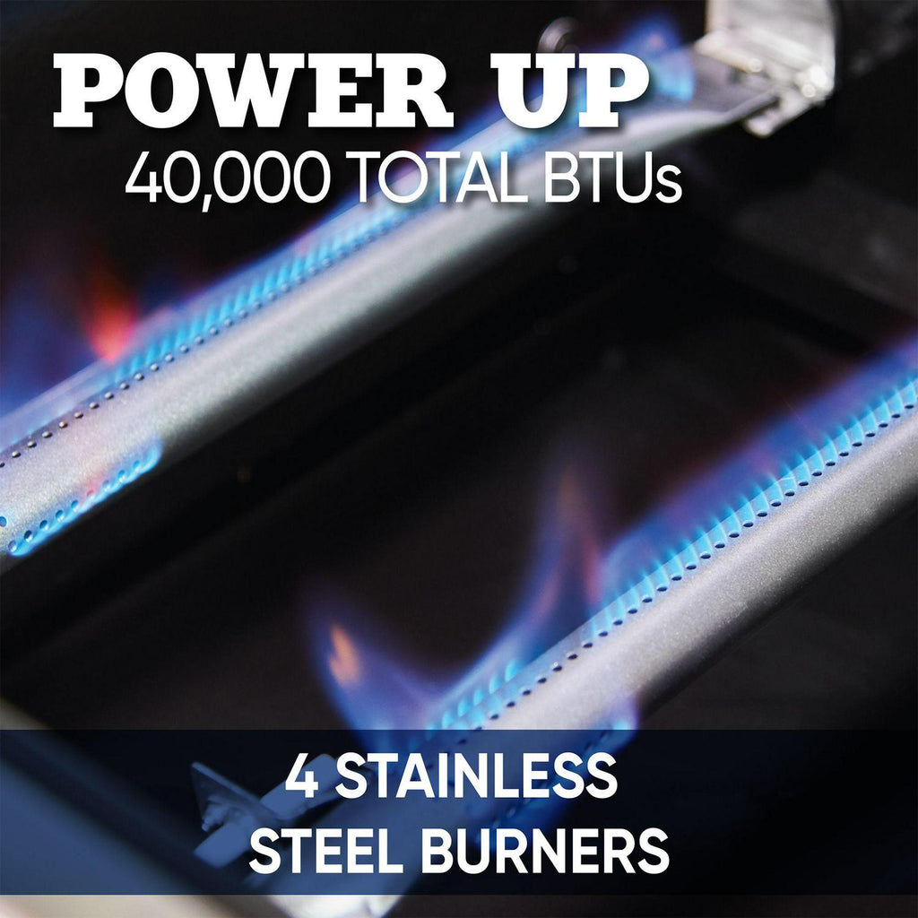 Silver Black Gas 4-Burner Grill Q205