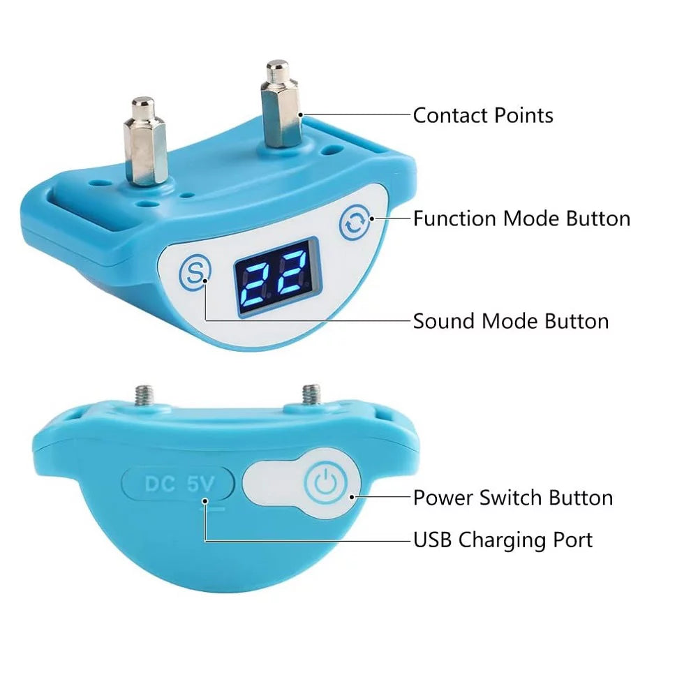 Cat Shock Collar with Sound Vibrate and Shock 3 Working Modes Waterproof Rechargeable Z438