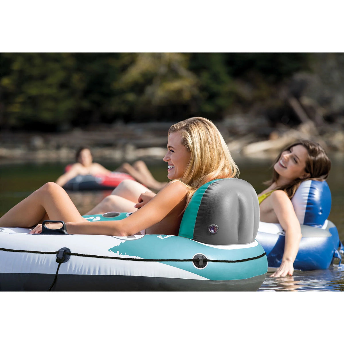 Red 3 Pack Inflatable Floating Water Tube Y29457