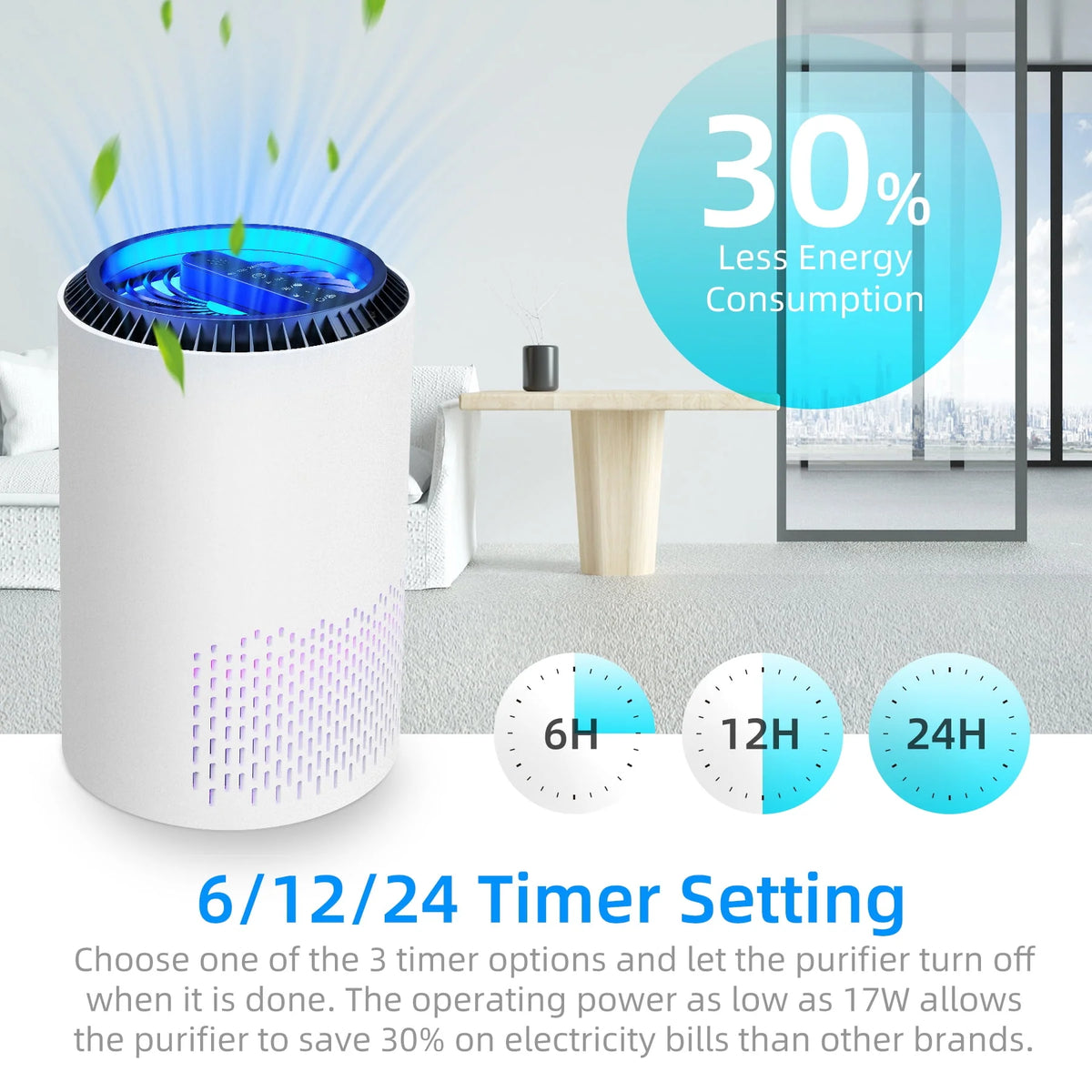 Black H13 HEPA Air Purifier B748