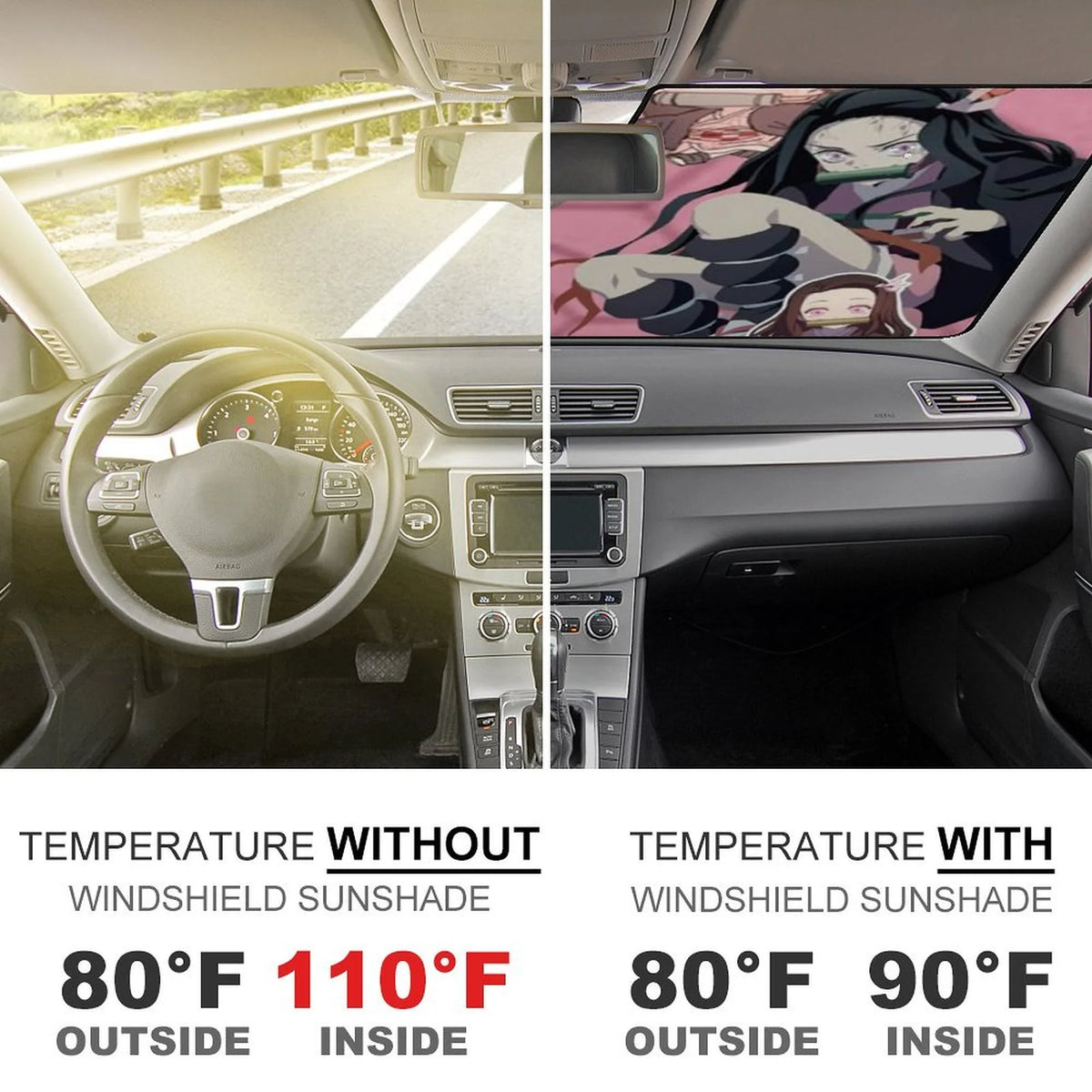 Foldable Reflective Car Windshield Sunshade K4008