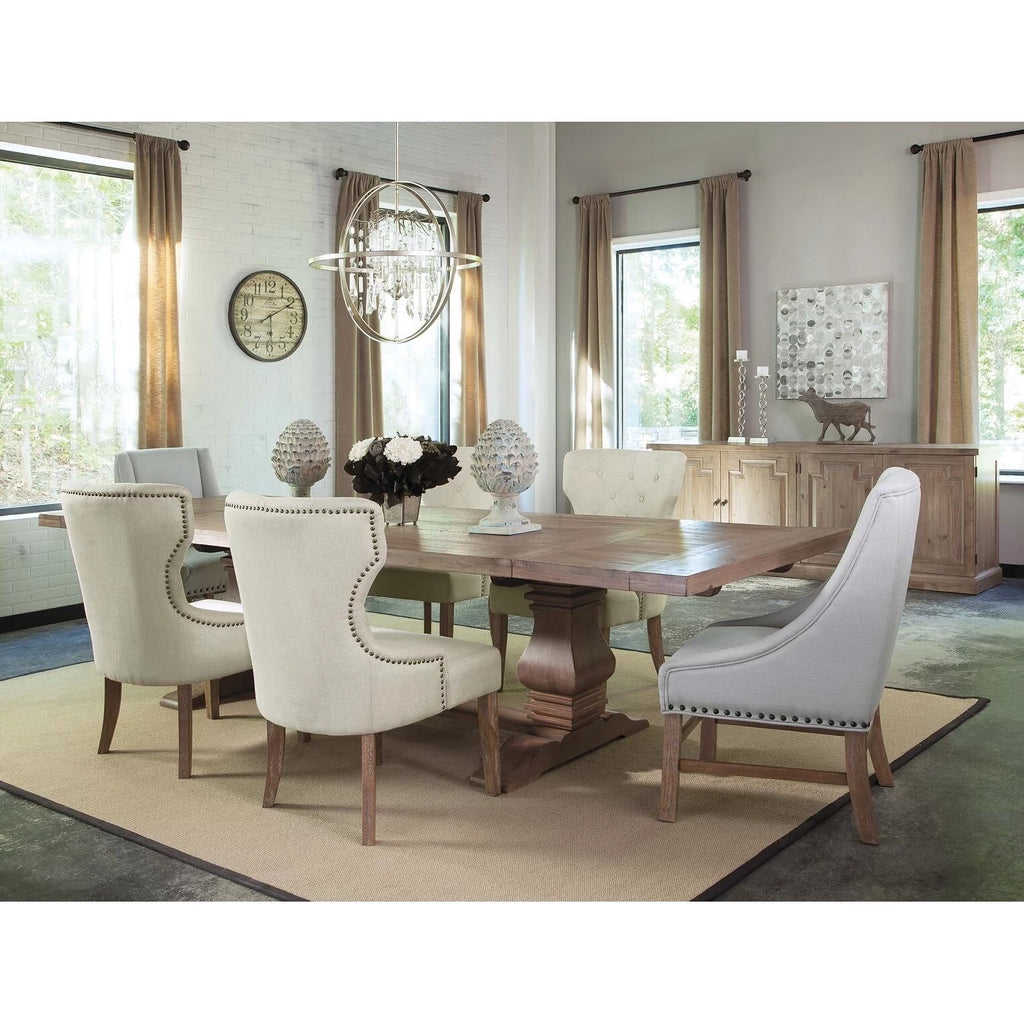 Rustic Smoke Double Pedestal Dining Table D244654
