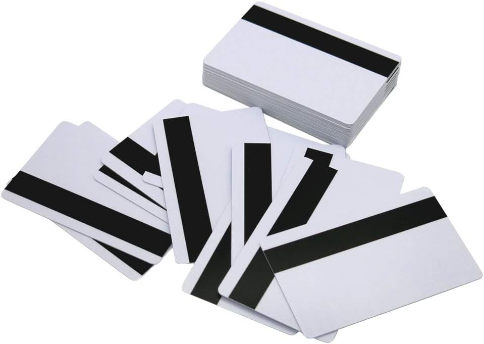 100 Pack White PVC Cards with Magnetic Stripe N45934