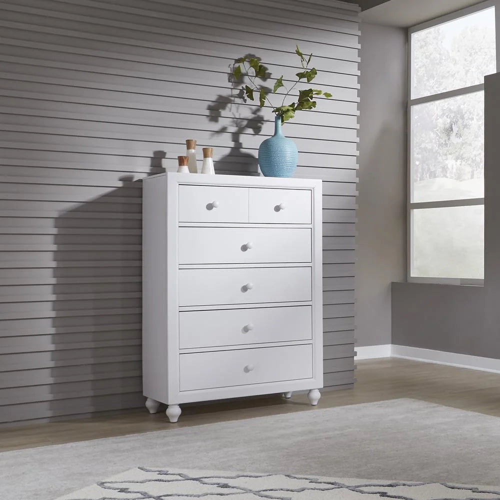 White 5 Drawer Chest U708413