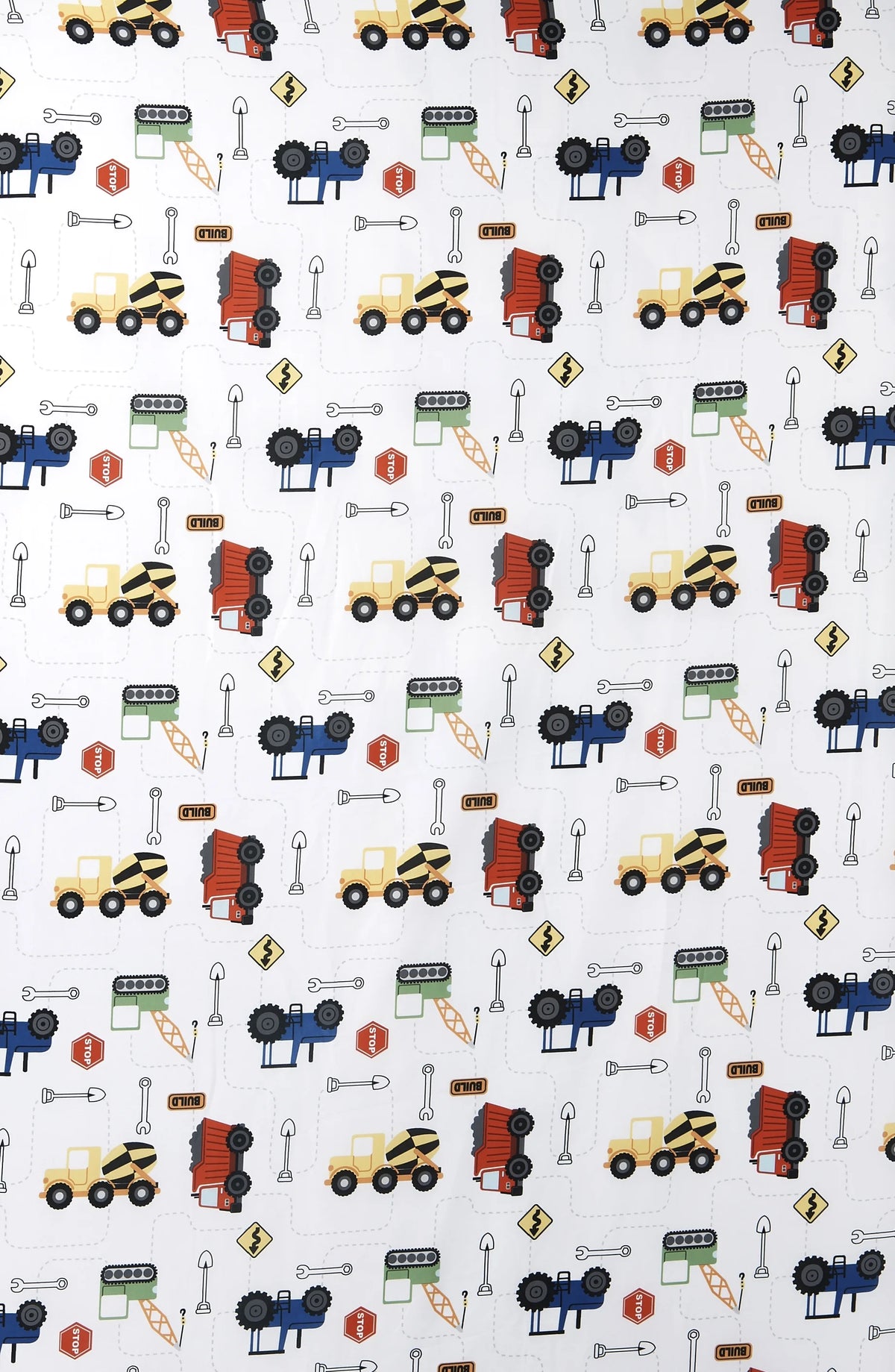 4 Pieces Construction Trucks Bedding Sets with Bedspread Fitted Sheet Flat Sheet Pillow Case M2230