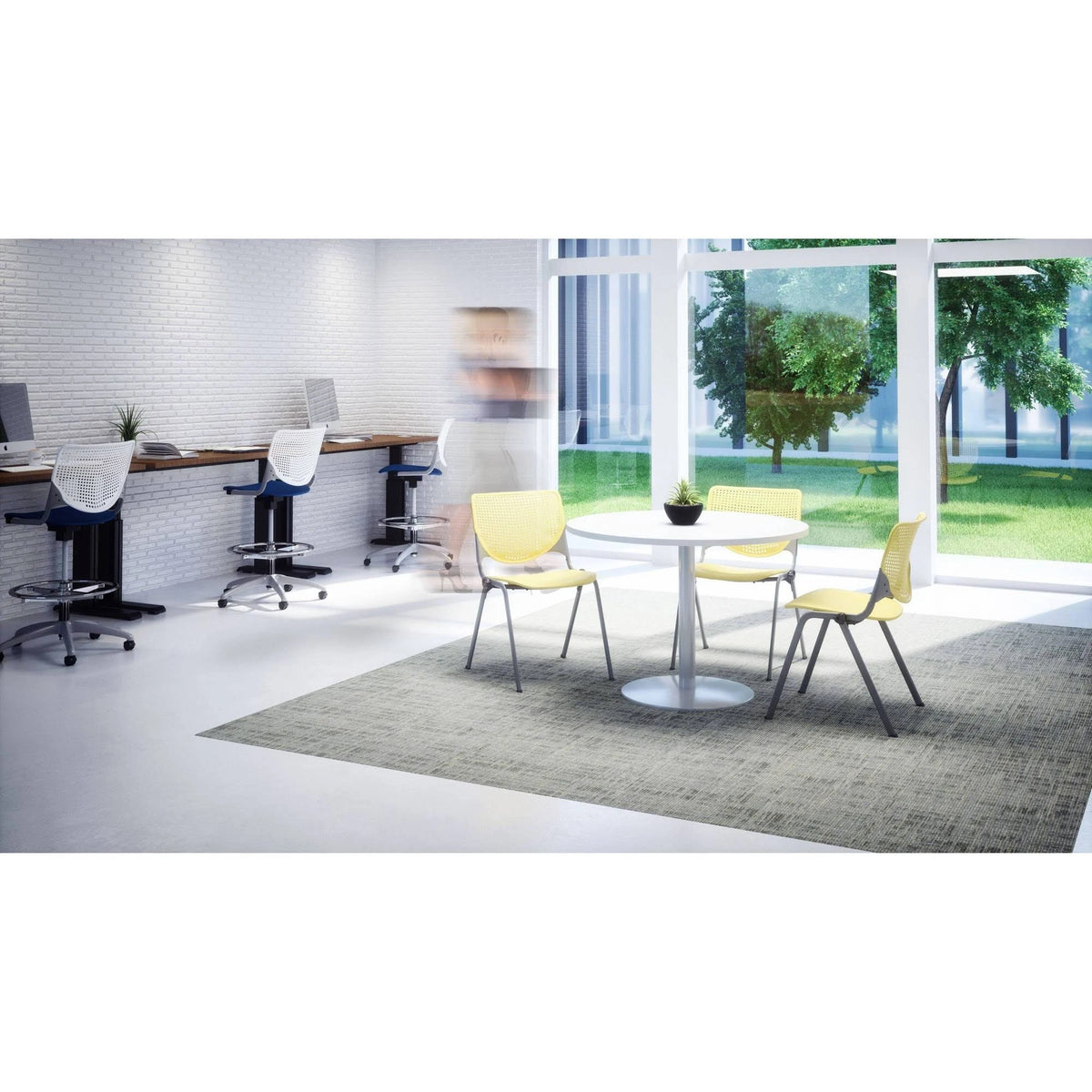 Lime Green Drafting Stool Z2346